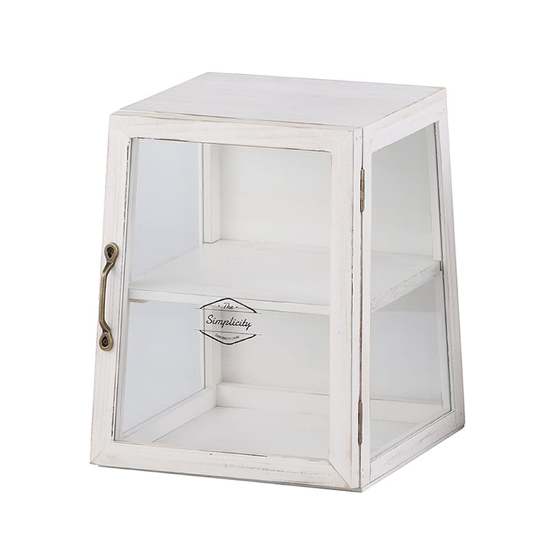 アビテ ボワシー・ガラスケース ホワイト YA-904-WH 1個（ご注文単位1個）【直送品】