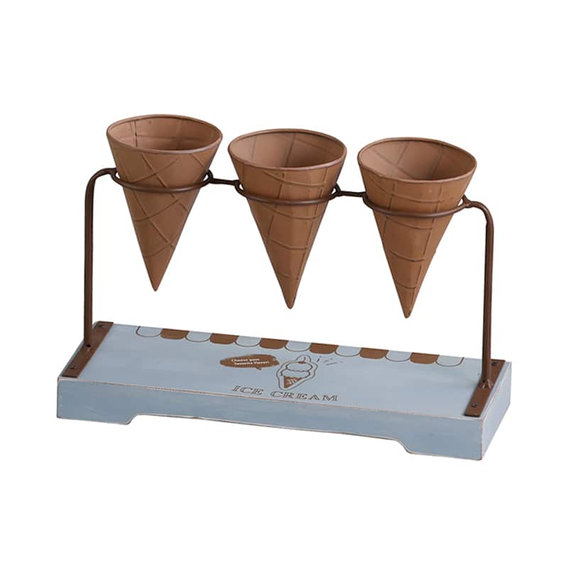 アビテ アイスクリーム・フラワーポット L ブルー WEY-302-BL 1個（ご注文単位1個）【直送品】