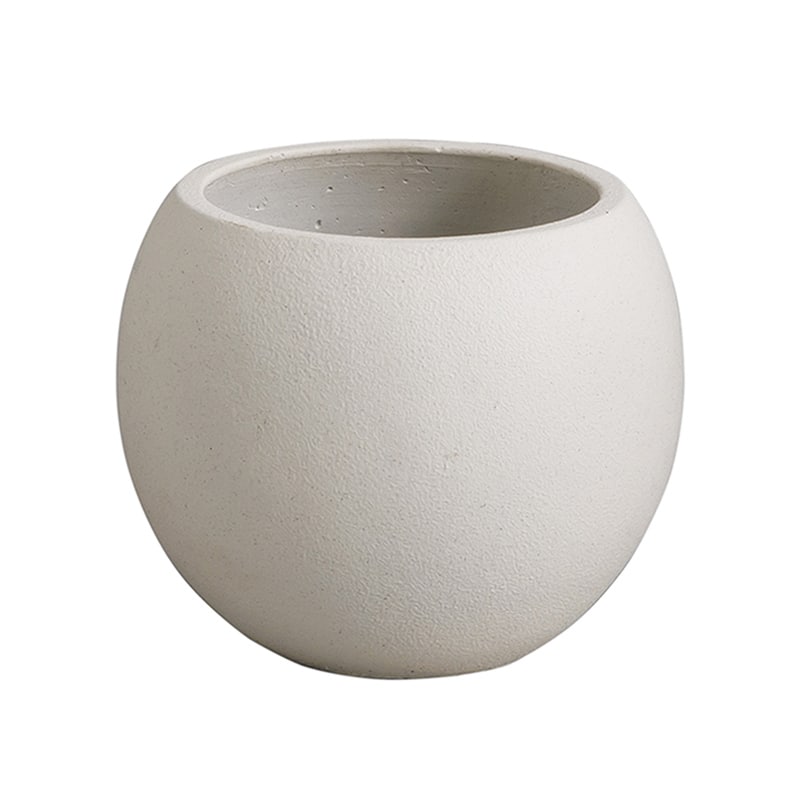 アビテ モノクローム・ボールポット L ホワイト GOA-909-WH 1個（ご注文単位4個）【直送品】