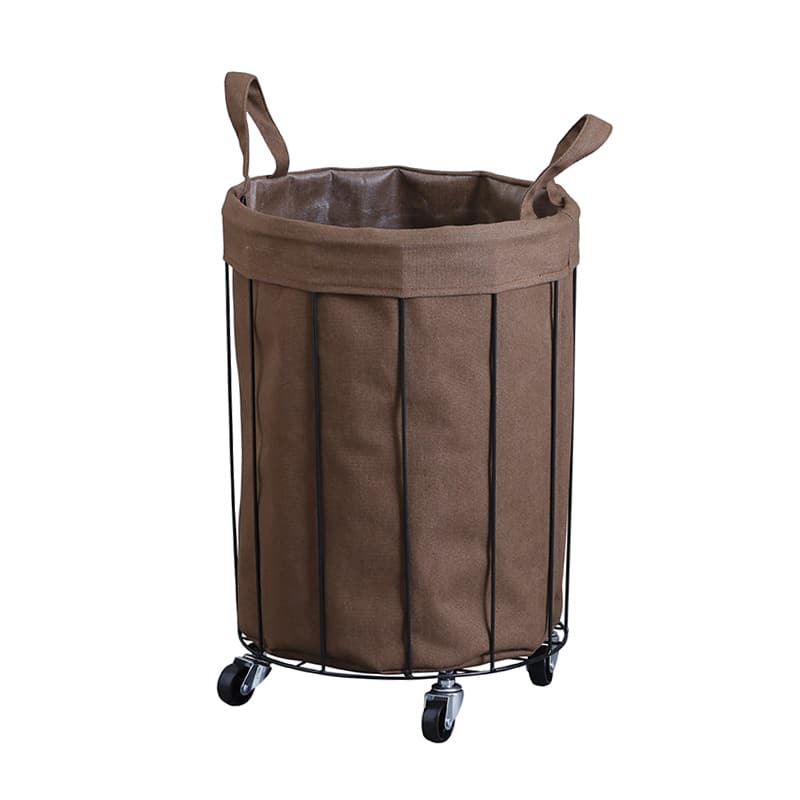 アビテ ワイヤーファブリック・ラウンドカート ブラウン FD-101-BR 1個（ご注文単位1個）【直送品】