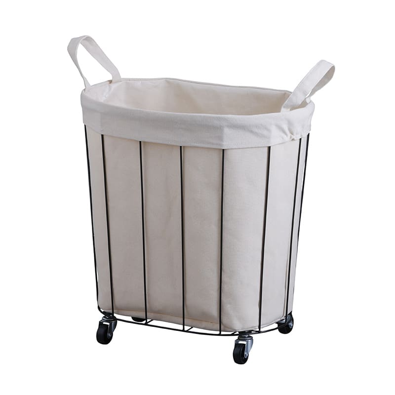 アビテ ワイヤーファブリック・オーバルカート アイボリー FD-102-IV 1個（ご注文単位1個）【直送品】