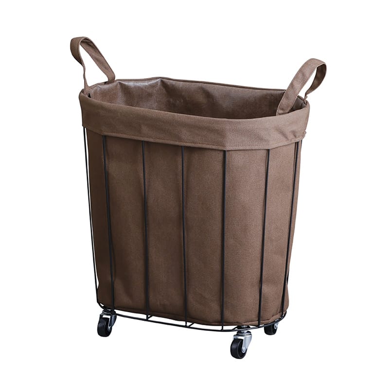 アビテ ワイヤーファブリック・オーバルカート ブラウン FD-102-BR 1個（ご注文単位1個）【直送品】