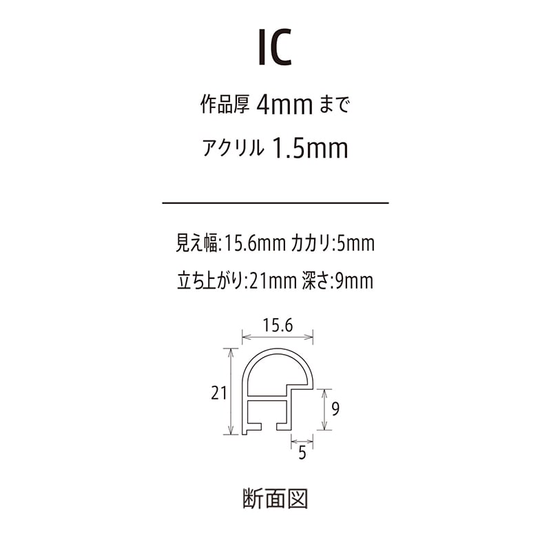 アルナ デッサン額　IC 150角 シルバーフレーム 1個（ご注文単位1個）【直送品】