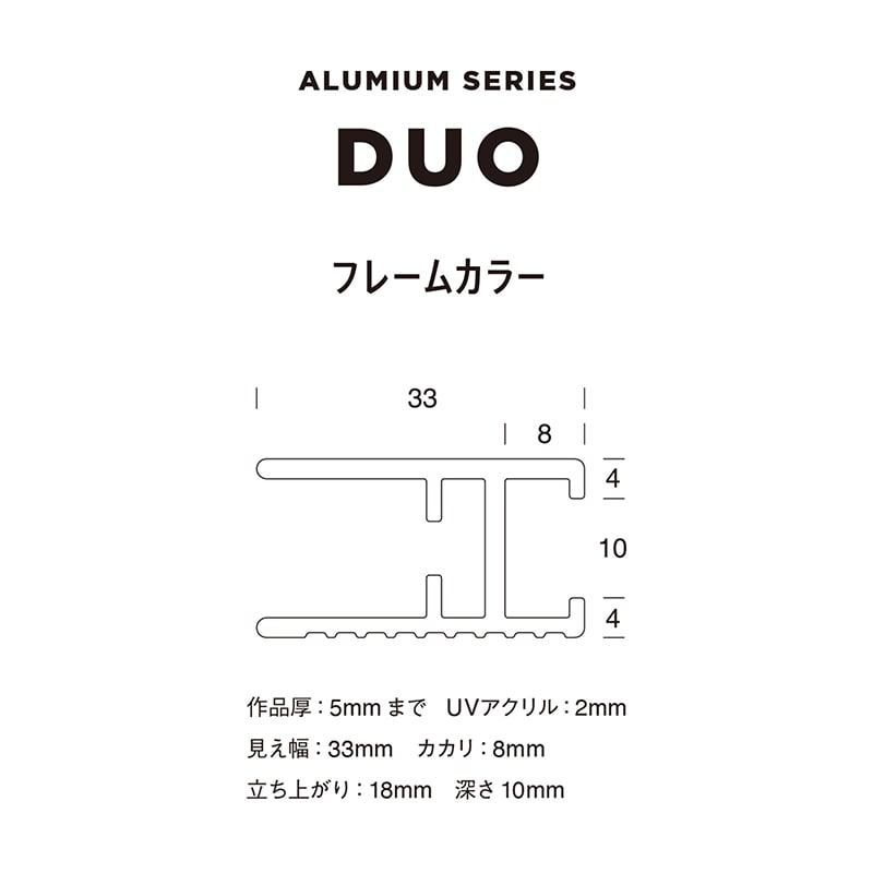 アルナ デッサン額 DUO 両面アクリル 800角 マットブラックフレーム 1個(ご注文単位1個)【直送品】