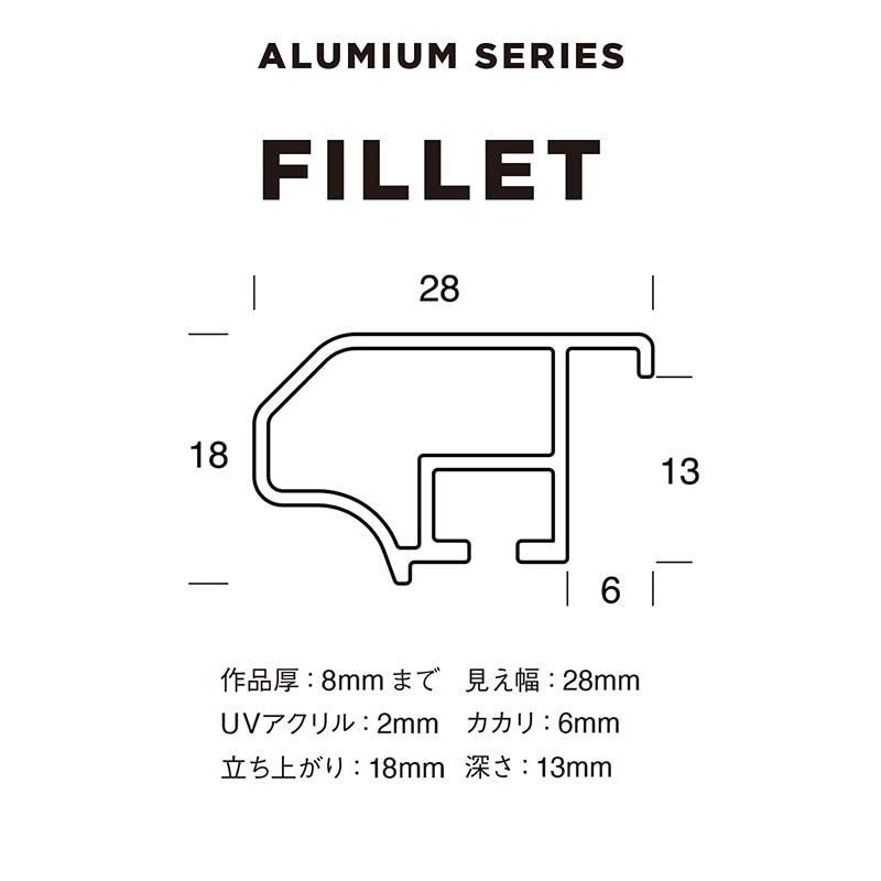 アルナ デッサン額・ポスターパネル FILLET B1 1030×728mm マットシルバーフレーム 1個(ご注文単位1個)【直送品】