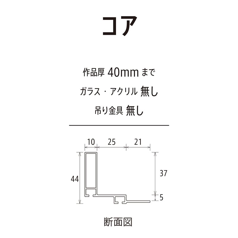アルナ 仮縁 コア F-50 1168×910mm ブラックフレーム 1個(ご注文単位1個)【直送品】