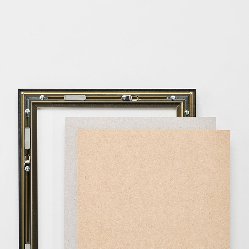 アルナ デッサン額 フレ 300角 ブラックレザーフレーム 1個(ご注文単位1個)【直送品】