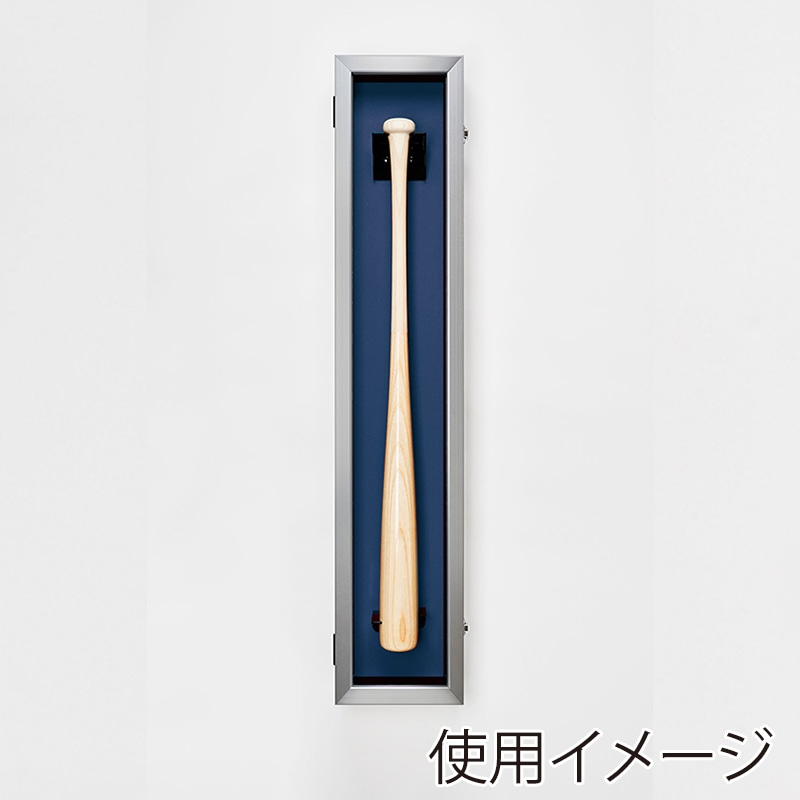 アルナ バットケース　前開き式 UVアクリル シルバーフレーム／紺細布 1個（ご注文単位1個）【直送品】