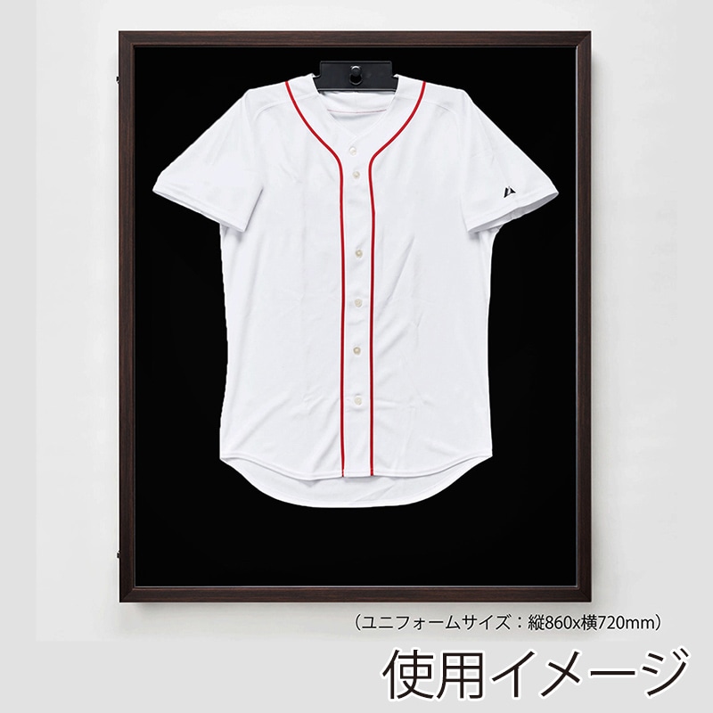 アルナ 前開き式ユニフォームケース L UVアクリル オークフレーム/黒別珍 1個(ご注文単位1個)【直送品】