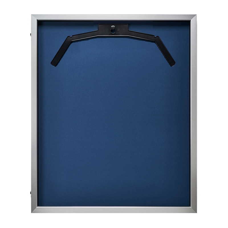 アルナ LEDユニフォームケース 前開き式 M UVアクリル シルバーフレーム/紺細布 1個(ご注文単位1個)【直送品】