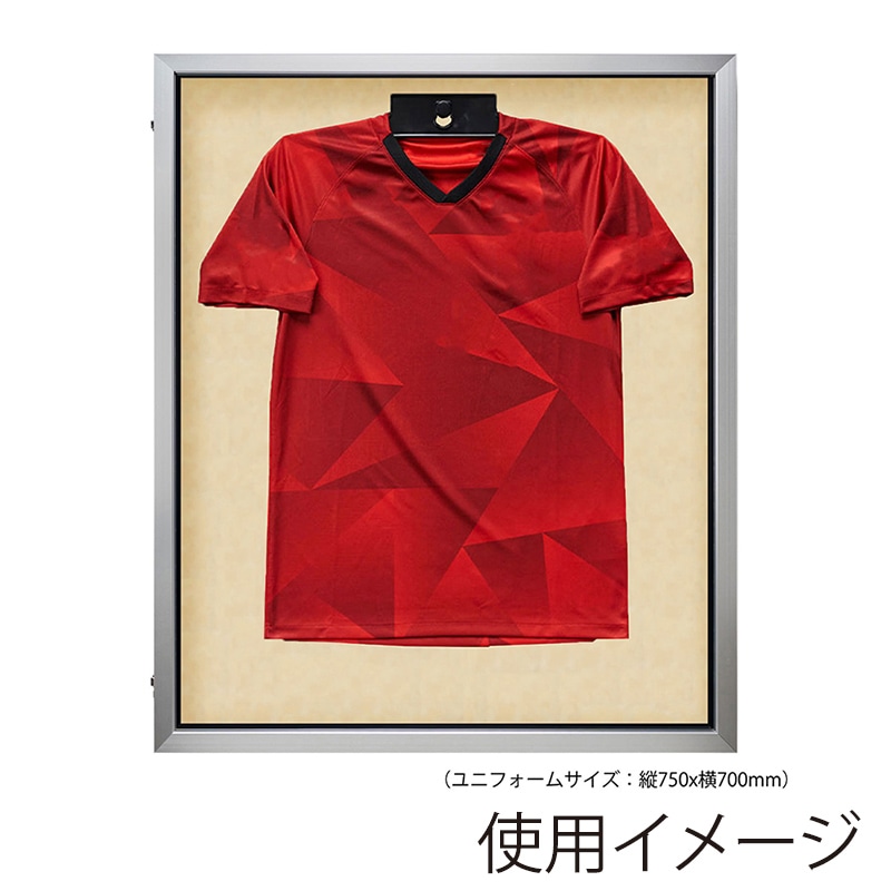 アルナ LEDユニフォームケース 前開き式 M UVアクリル シルバーフレーム/メープル別珍 1個(ご注文単位1個)【直送品】