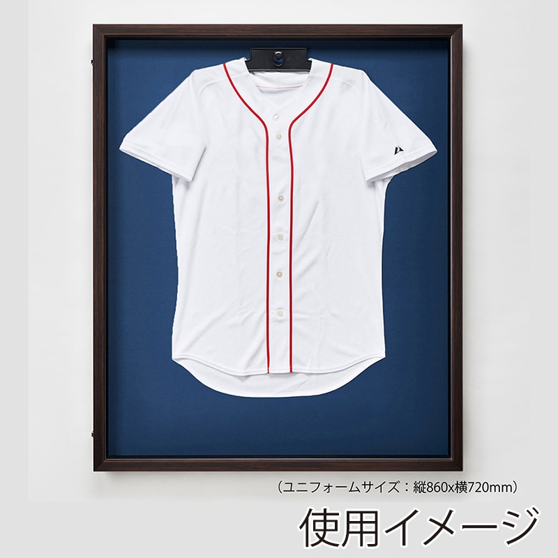 アルナ LEDユニフォームケース 前開き式 L UVアクリル オークフレーム/紺細布 1個(ご注文単位1個)【直送品】