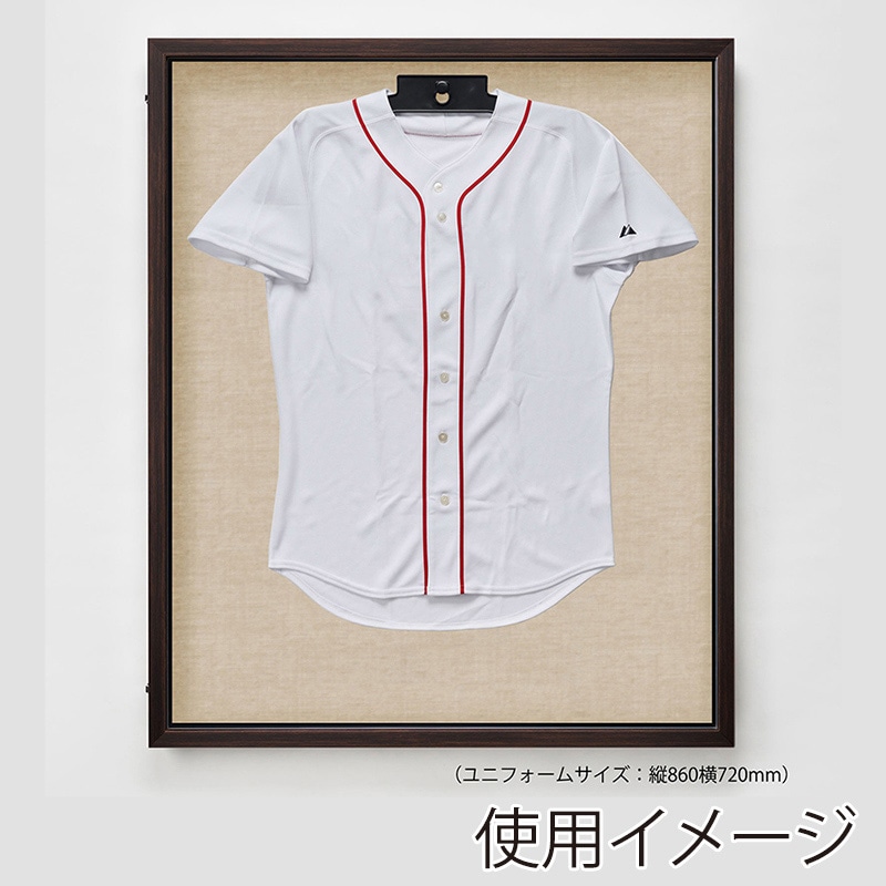 アルナ LEDユニフォームケース 前開き式 L UVアクリル オークフレーム/ベージュ細布 1個(ご注文単位1個)【直送品】