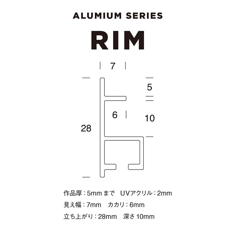 アルナ コレクションケース・デッサン額 RIM 太子 379×288mm マットブラックフレーム 1個(ご注文単位1個)【直送品】