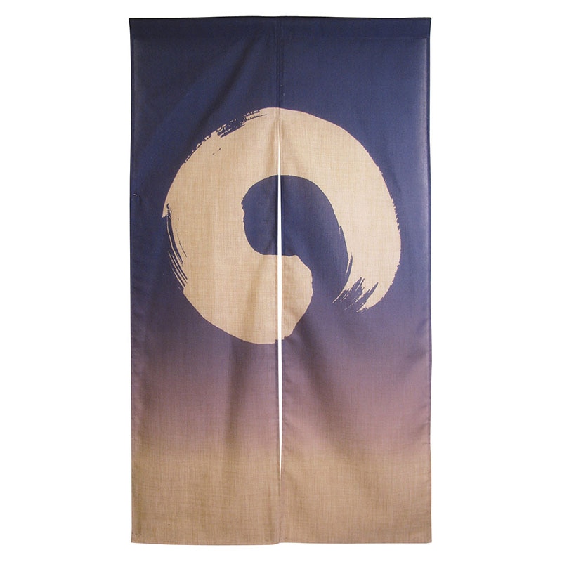 P・O・Pプロダクツ エステル麻のれん  3518　白円 1枚（ご注文単位1枚）【直送品】