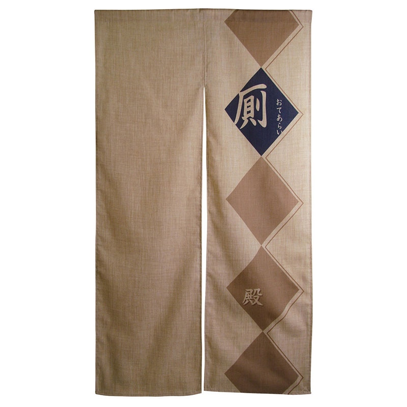 P・O・Pプロダクツ エステル麻のれん  3529　厠菱（殿） 1枚（ご注文単位1枚）【直送品】