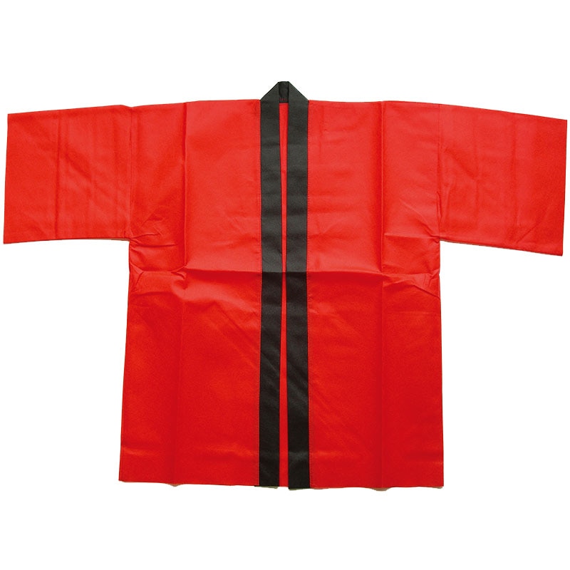 P・O・Pプロダクツ 不織布メッシュハッピ Kids 5156 赤 1枚(ご注文単位1枚)【直送品】