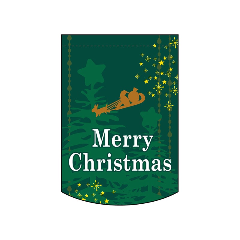 P・O・Pプロダクツ 変形タペストリー 円カット 5872 MerryChristmas緑 1枚(ご注文単位1枚)【直送品】