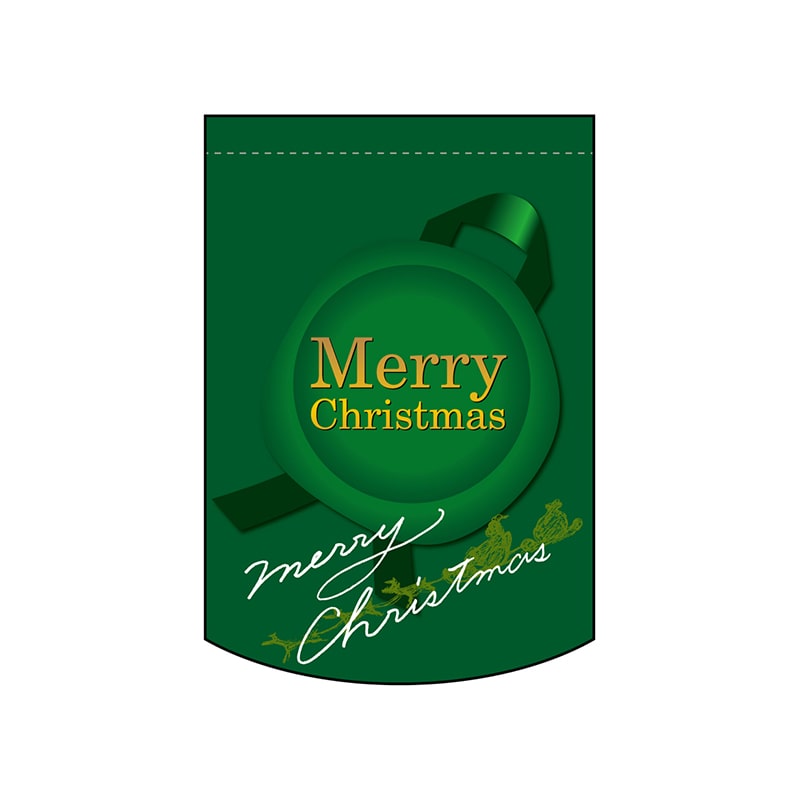 P・O・Pプロダクツ 変形タペストリー 円カット 5877 MerryChristmas緑 1枚(ご注文単位1枚)【直送品】