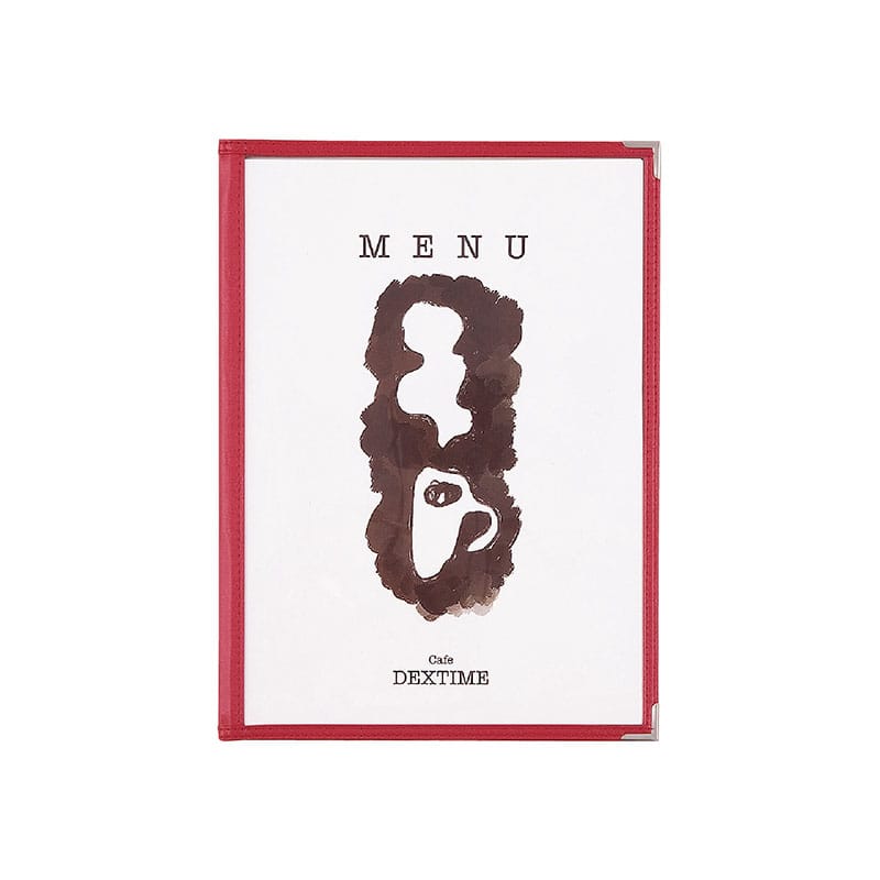 P・O・Pプロダクツ メニューブック　スリムバインダー A4対応　6P 8934　スリムB-ABW　赤 1冊（ご注文単位1冊）【直送品】