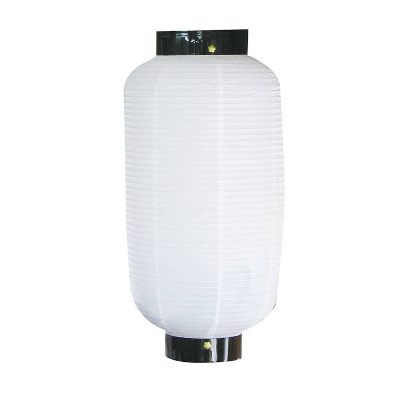 P・O・Pプロダクツ 無地提灯　白無地 六長 9050 1個（ご注文単位1個）【直送品】