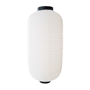 >P・O・Pプロダクツ ポリ提灯 九長 白無地 No.9117 1枚(ご注文単位1枚)【直送品】