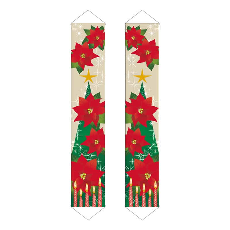 P・O・Pプロダクツ ドアバナー ポインセチア 19234 1枚（ご注文単位1枚）【直送品】