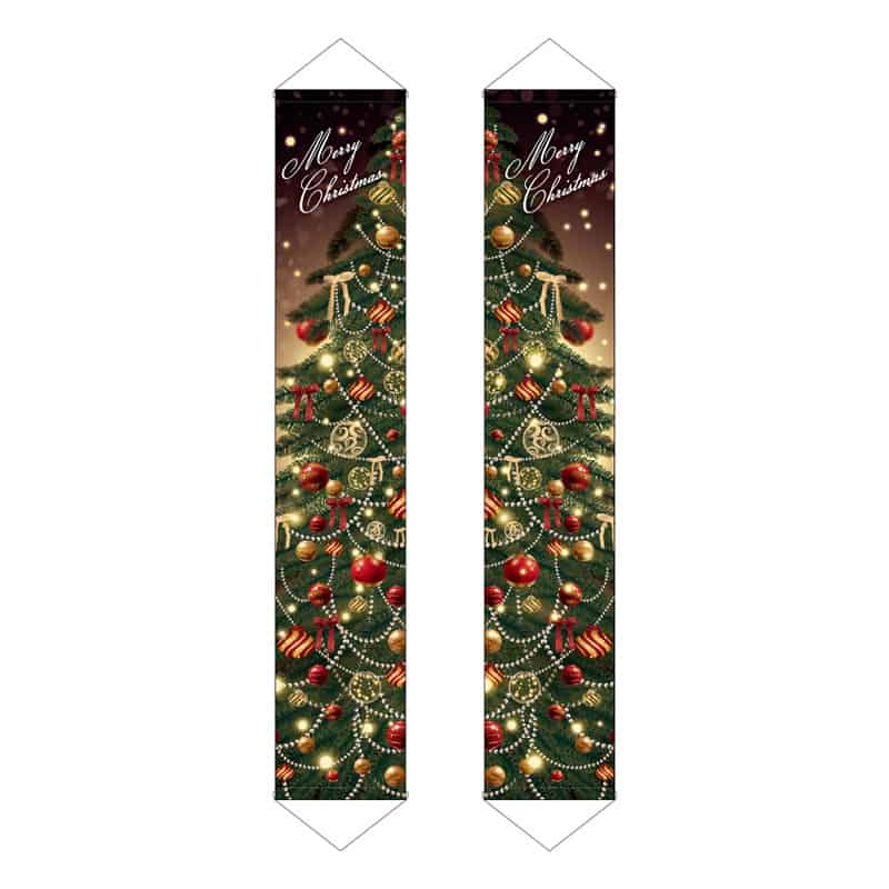 P・O・Pプロダクツ ドアバナー クリスマスツリー 茶 19237 1枚（ご注文単位1枚）【直送品】