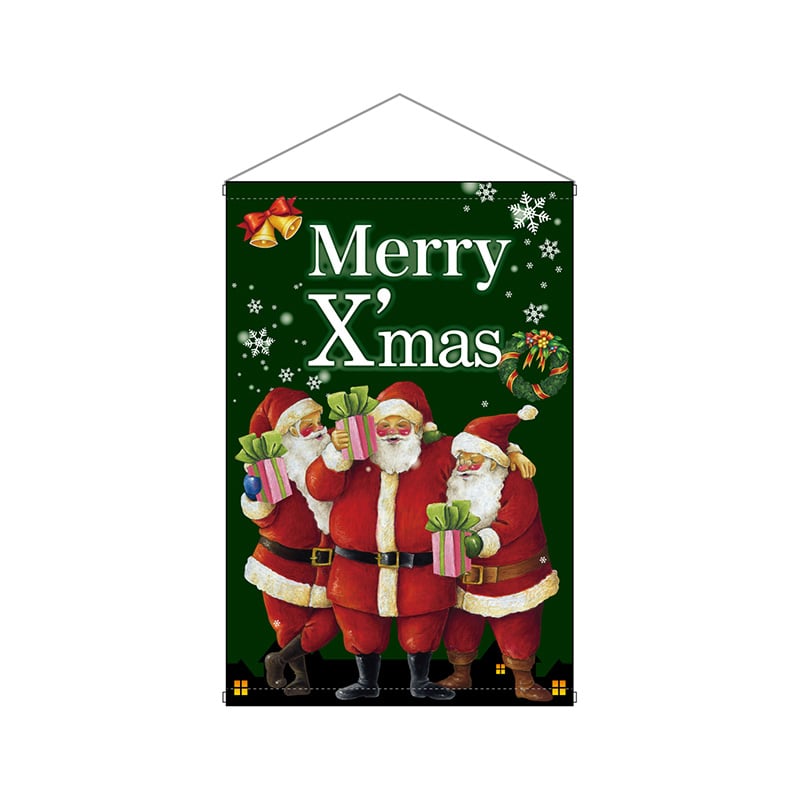 P・O・Pプロダクツ 中型タペストリー 厚手 24237Xmasプレゼントサンタグリーン 1枚(ご注文単位1枚)【直送品】