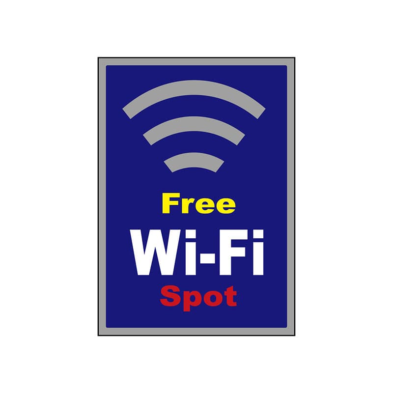 P・O・Pプロダクツ ウィンドウシール  24971　FREE　Wi-Fi 1枚（ご注文単位1枚）【直送品】