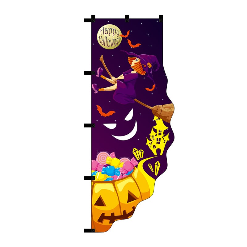 P・O・Pプロダクツ ユニークカットのぼり 25864 Halloween 魔女 1枚(ご注文単位1枚)【直送品】