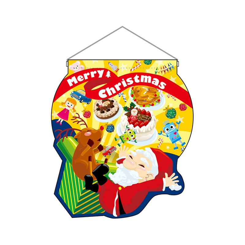 P・O・Pプロダクツ ユニークカット 吊り下げ旗 26263 MerryChristmas 1枚(ご注文単位1枚)【直送品】