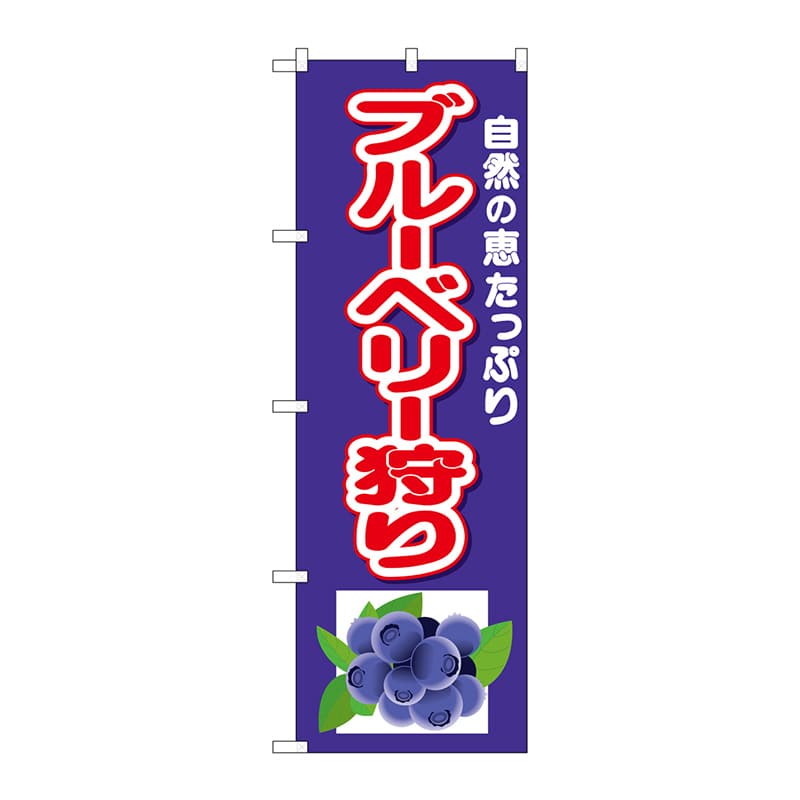 P・O・Pプロダクツ のぼり ブルーベリー狩り 下イラスト No.26549 1枚（ご注文単位1枚）【直送品】