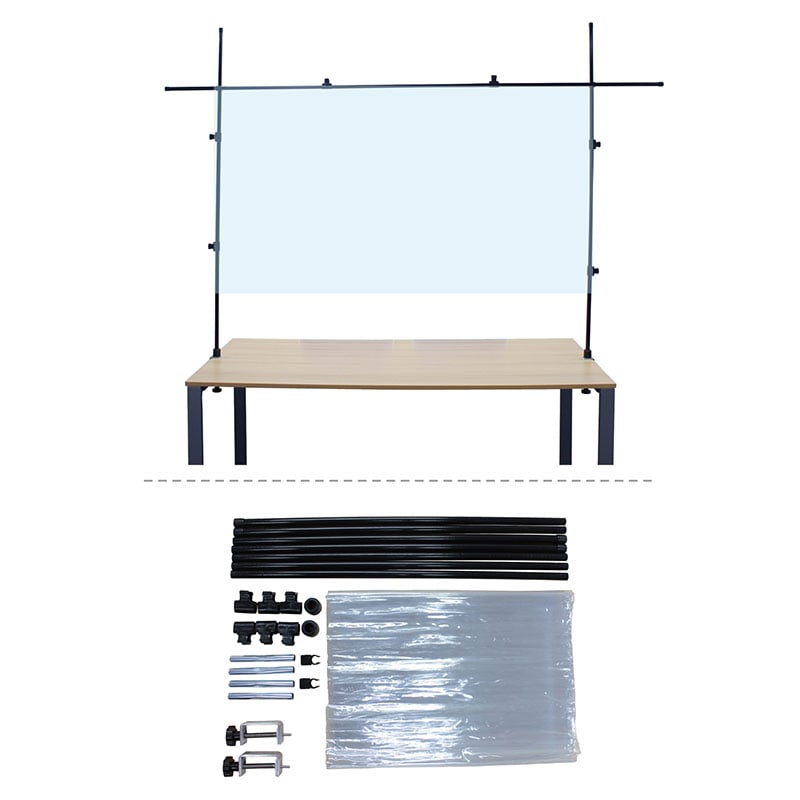 【直送品】 P・O・Pプロダクツ 飛沫ガードセット クランプ式 29953 1台（ご注文単位1台）