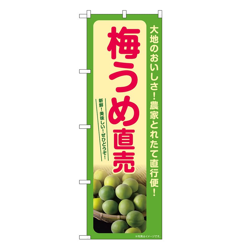 P・O・Pプロダクツ のぼり 梅 うめ直売 SNB-7255 1枚（ご注文単位1枚）【直送品】