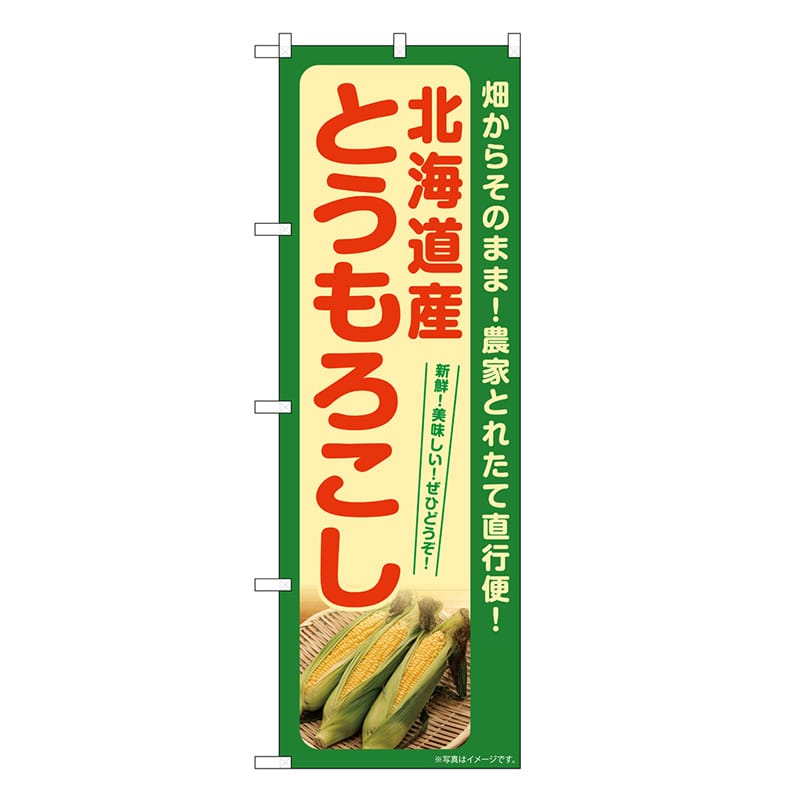 P・O・Pプロダクツ のぼり とうもろこし 北海道産 緑 SNB-7273 1枚（ご注文単位1枚）【直送品】