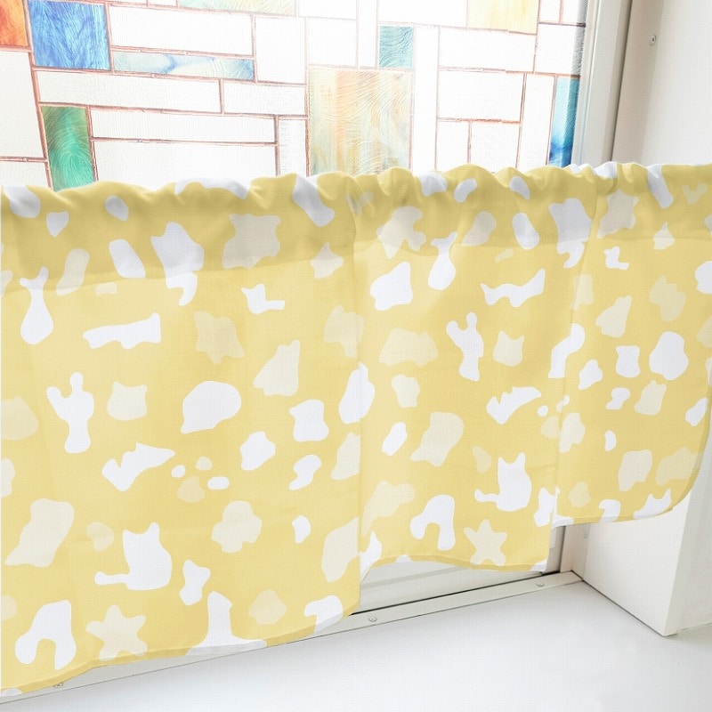 P・O・Pプロダクツ カフェカーテン W1000 41639　牛　黄 1枚（ご注文単位1枚）【直送品】