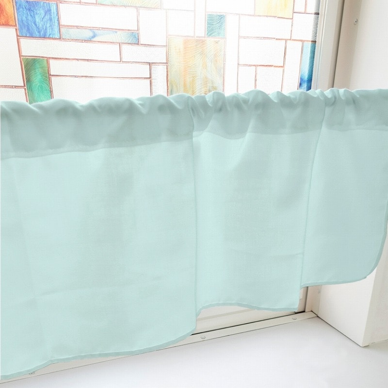 P・O・Pプロダクツ カフェカーテン W1000 41765　青　DIC2137 1枚（ご注文単位1枚）【直送品】