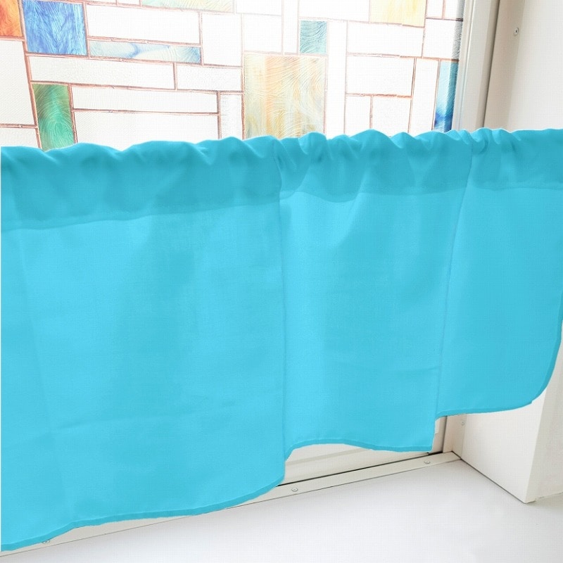 P・O・Pプロダクツ カフェカーテン W1000 41767　青　DIC67 1枚（ご注文単位1枚）【直送品】