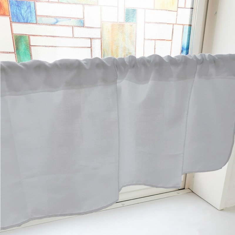 P・O・Pプロダクツ カフェカーテン W1000 41791　モノトーン　DIC651 1枚（ご注文単位1枚）【直送品】