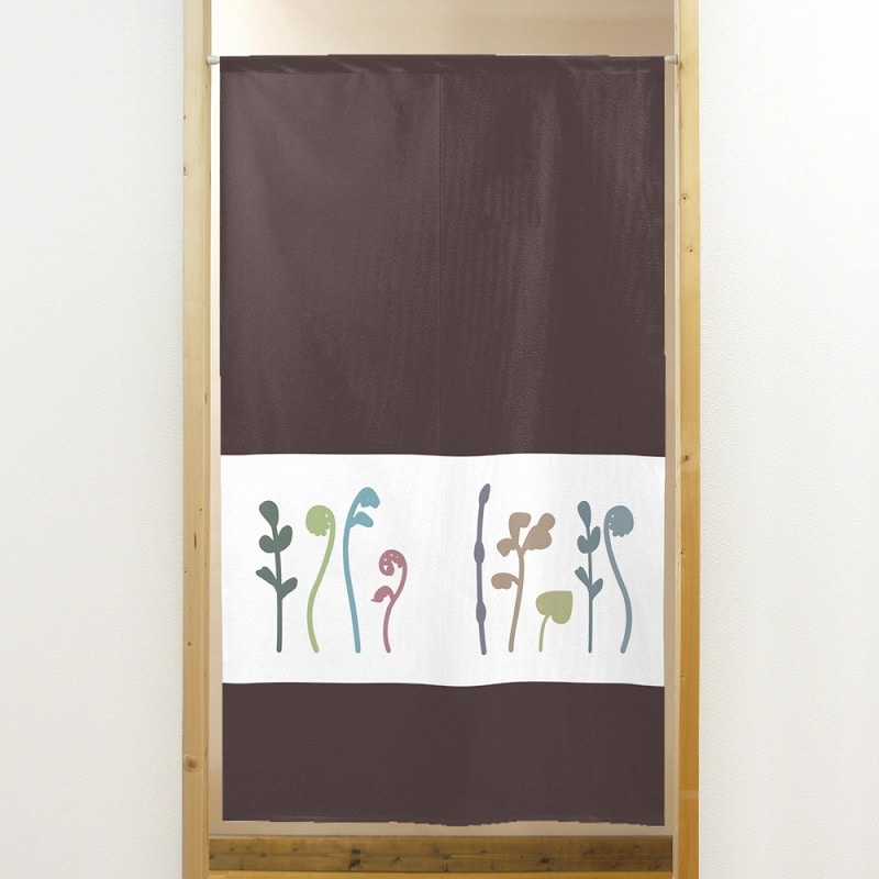 P・O・Pプロダクツ 市松レースのれん 41863 山菜 茶 1枚(ご注文単位1枚)【直送品】