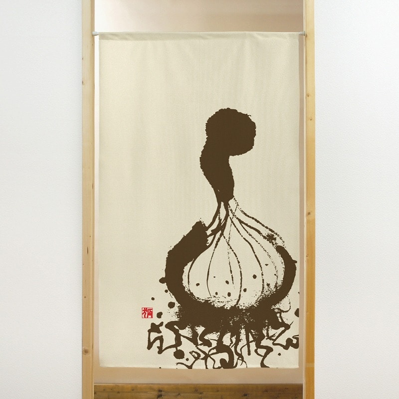 P・O・Pプロダクツ 市松レースのれん 41879 たまねぎ 茶 1枚(ご注文単位1枚)【直送品】