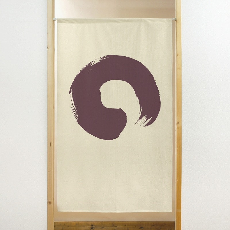 P・O・Pプロダクツ 市松レースのれん  41893　丸　紫 1枚（ご注文単位1枚）【直送品】