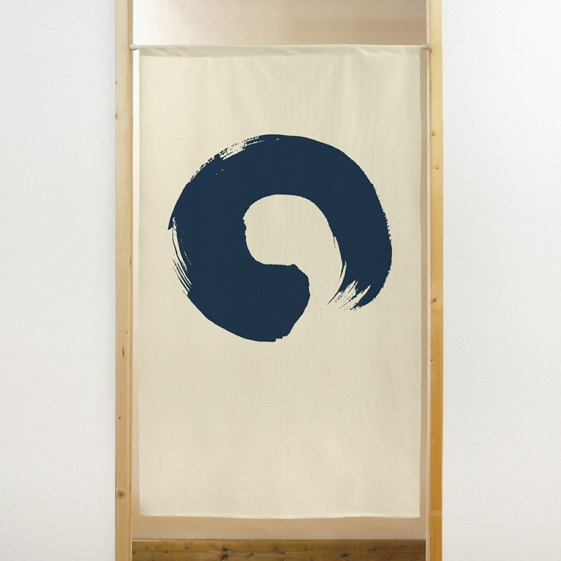 P・O・Pプロダクツ 市松レースのれん 41897 丸 青 1枚(ご注文単位1枚)【直送品】