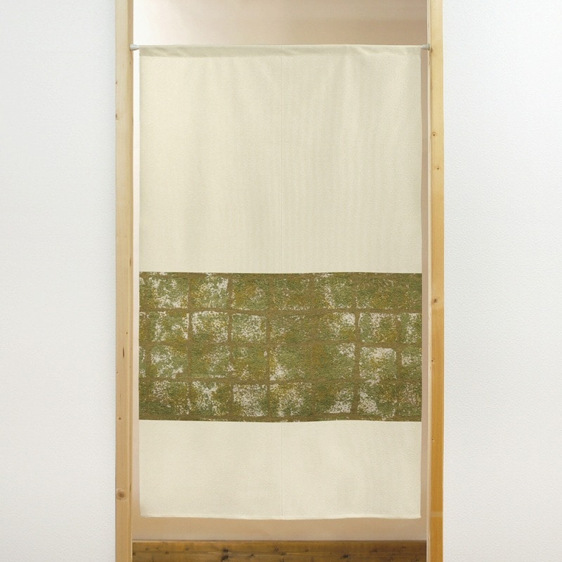 P・O・Pプロダクツ 市松レースのれん  41915　格子模様　ベージュ 1枚（ご注文単位1枚）【直送品】