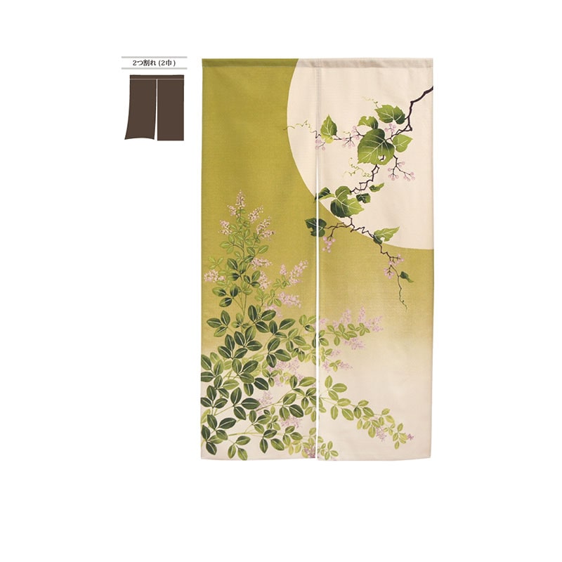 P・O・Pプロダクツ 定番のれん　ニューバッキンガム  42235　萩に月 1枚（ご注文単位1枚）【直送品】