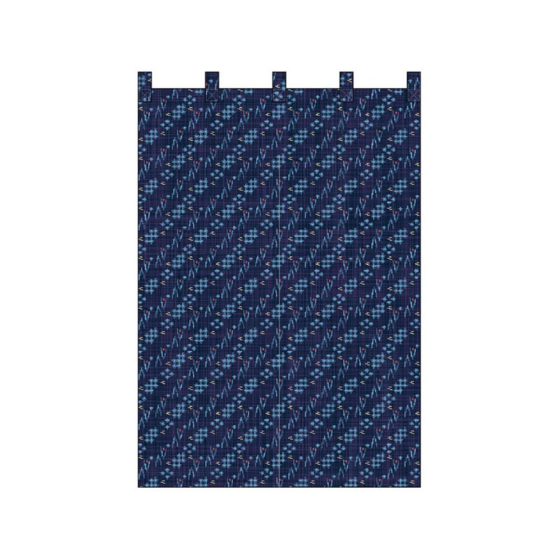 P・O・Pプロダクツ 半間のれん  42295　かすり　織物風　紫 1枚（ご注文単位1枚）【直送品】