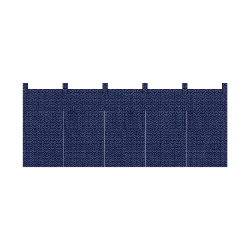 P・O・Pプロダクツ 5巾のれん  42297　青海波　織物風　紺 1枚（ご注文単位1枚）【直送品】