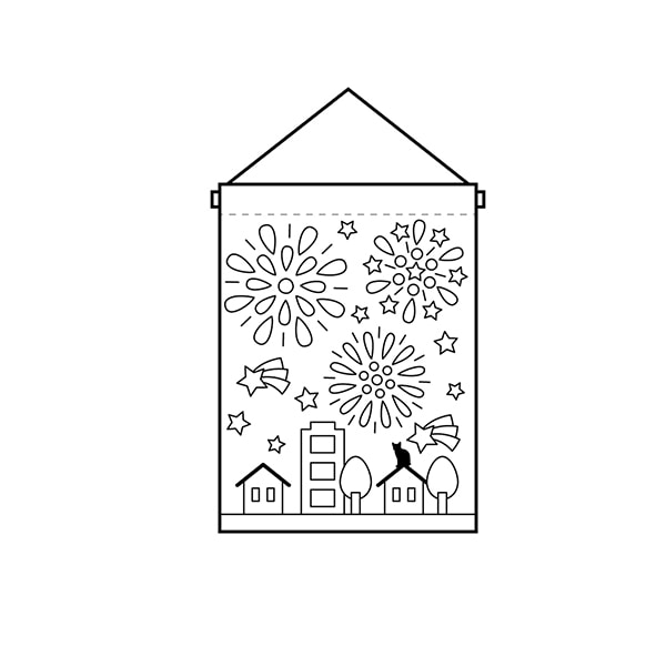 P・O・Pプロダクツ 塗り絵タペストリー 42577 花火大会 1枚(ご注文単位1枚)【直送品】