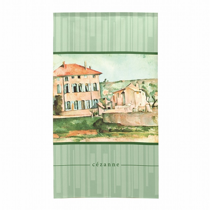 P・O・Pプロダクツ 市松レースのれん  43703　セザンヌ　ジャ・ド館 1枚（ご注文単位1枚）【直送品】